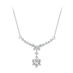 (image for) Pandora Style Moissanite Necklace (Comes with One Certificate) - MSN020