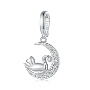 (image for) Pandora Style Moon and Cat Dangle - SCC2571