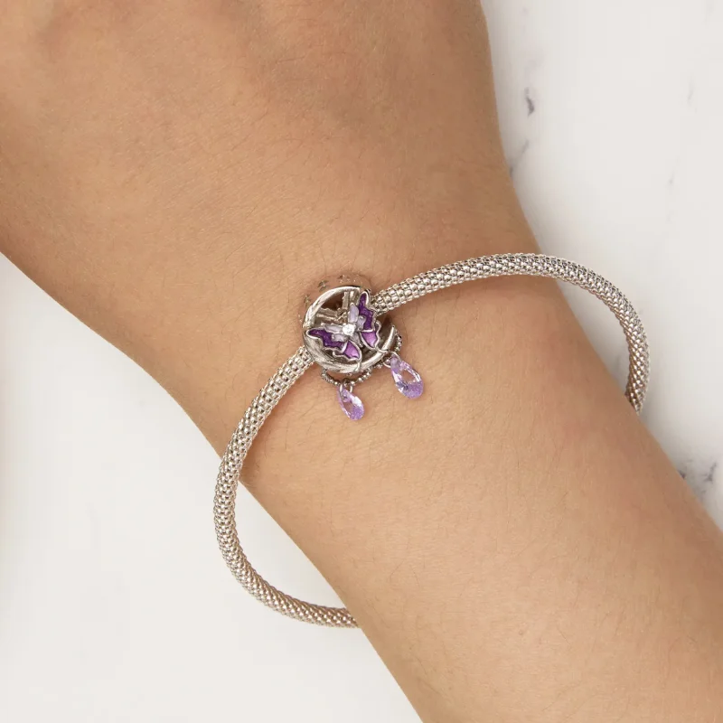 (image for) Pandora Style Moon Butterfly Charm - SCC2545 - View 5