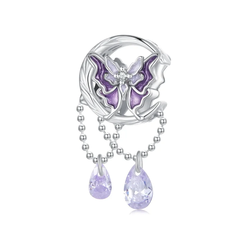 (image for) Pandora Style Moon Butterfly Charm - SCC2545 - Product Image