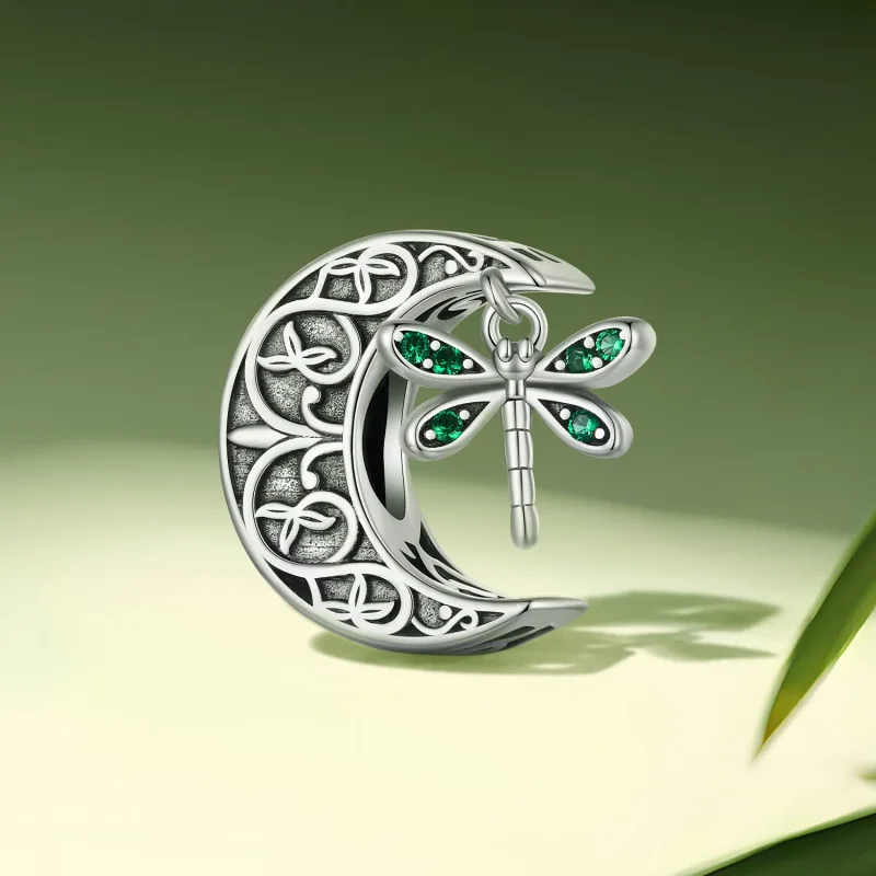 (image for) Pandora Style Moon Dragonfly Charm - SCC2605 - View 2