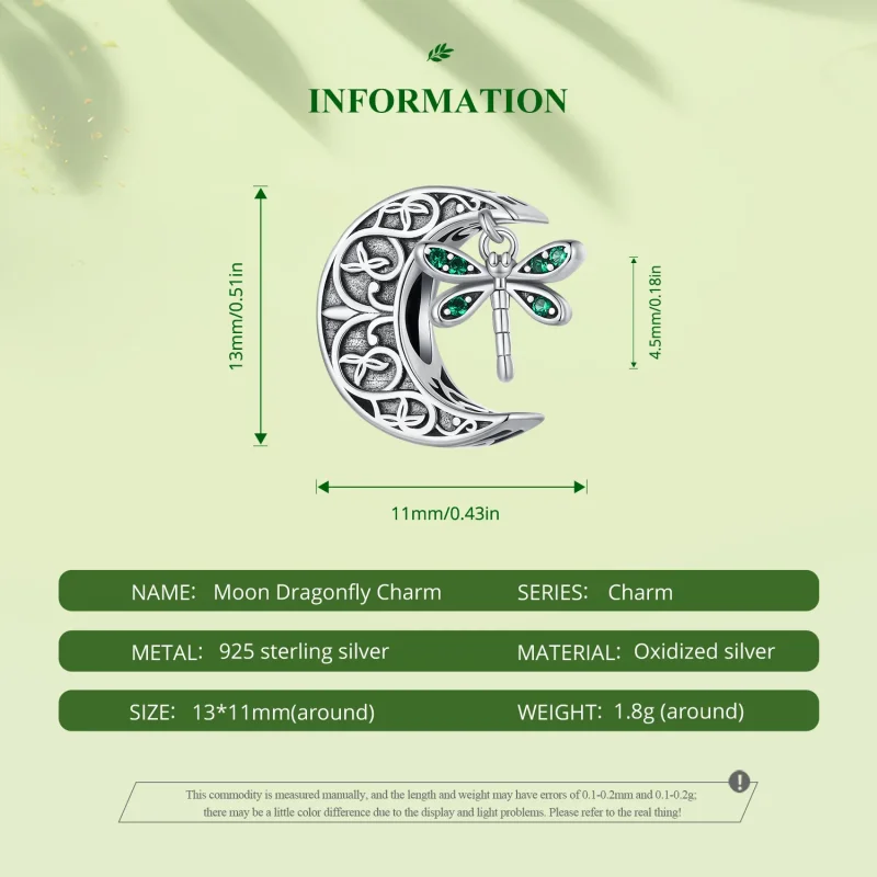 (image for) Pandora Style Moon Dragonfly Charm - SCC2605 - View 6
