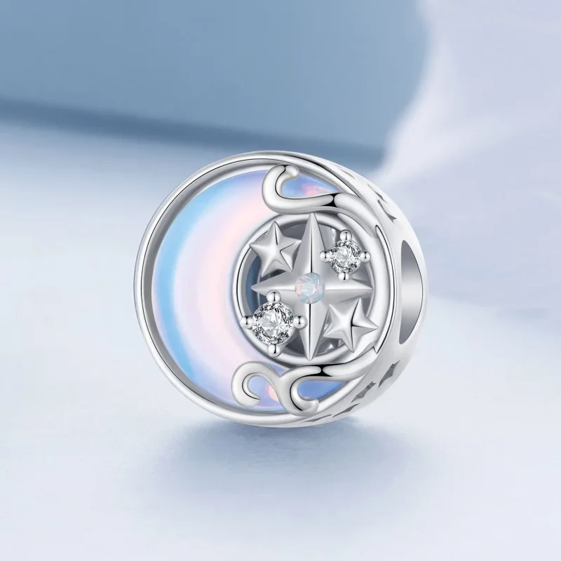 (image for) Pandora Style Moon Starburst Charm - BSC927 - View 2