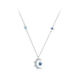 (image for) Pandora Style Moon Starburst Necklace - BSN347