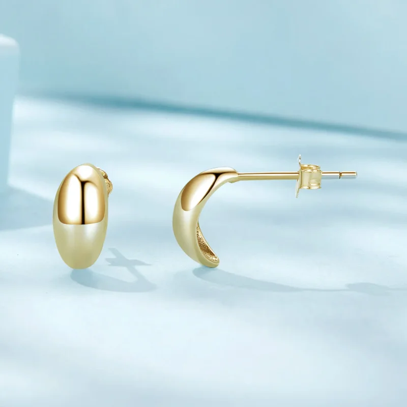 (image for) Pandora Style Moon Studs Earrings - SCE1632-B - View 4