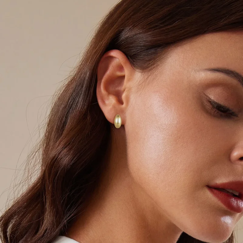 (image for) Pandora Style Moon Studs Earrings - SCE1632-B - View 6