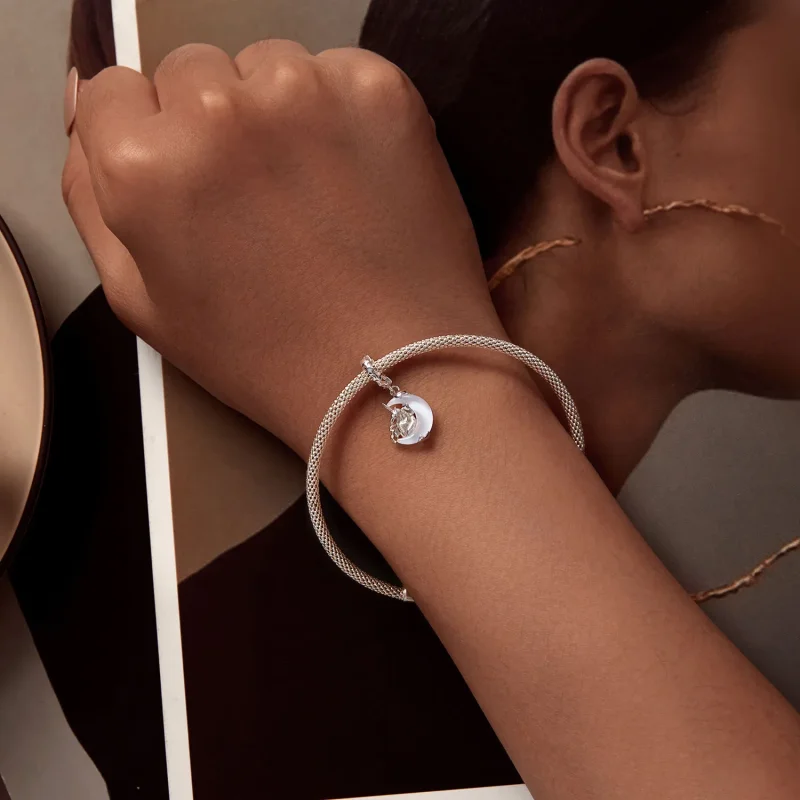 (image for) Pandora Style Moon Unicorn Dangle - BSC926 - View 5