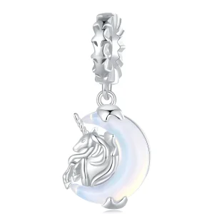 (image for) Pandora Style Moon Unicorn Dangle - BSC926