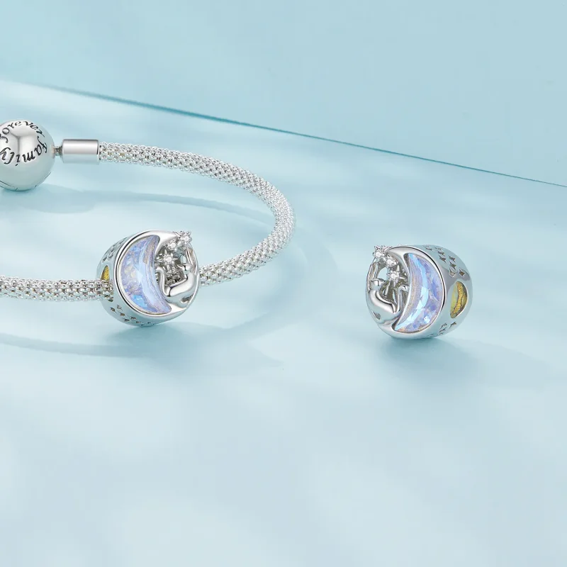 (image for) Pandora Style Moonlight Cat Charm - SCC2538 - View 4