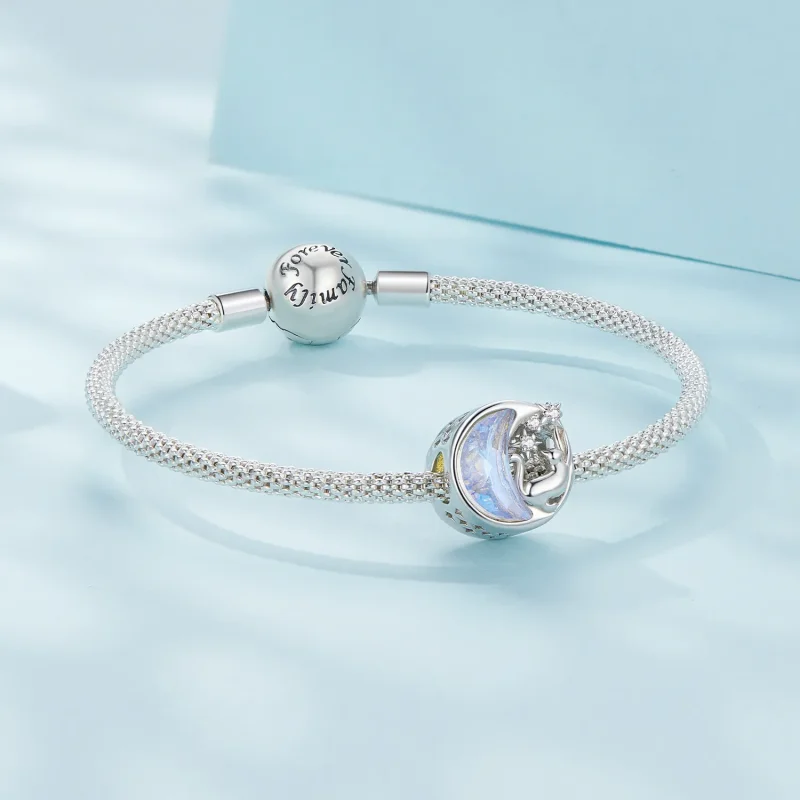 (image for) Pandora Style Moonlight Cat Charm - SCC2538 - View 5