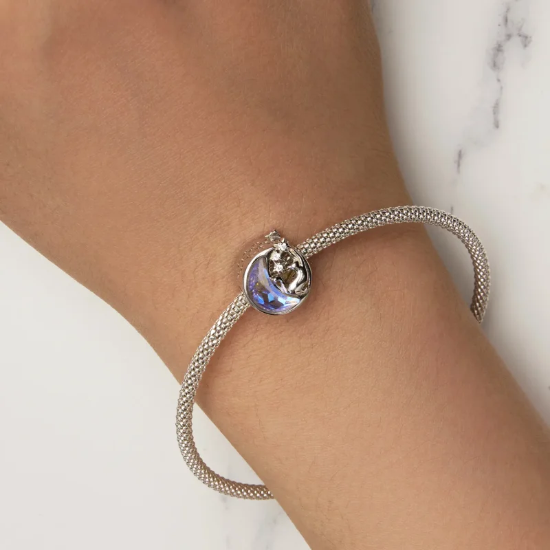 (image for) Pandora Style Moonlight Cat Charm - SCC2538 - View 6