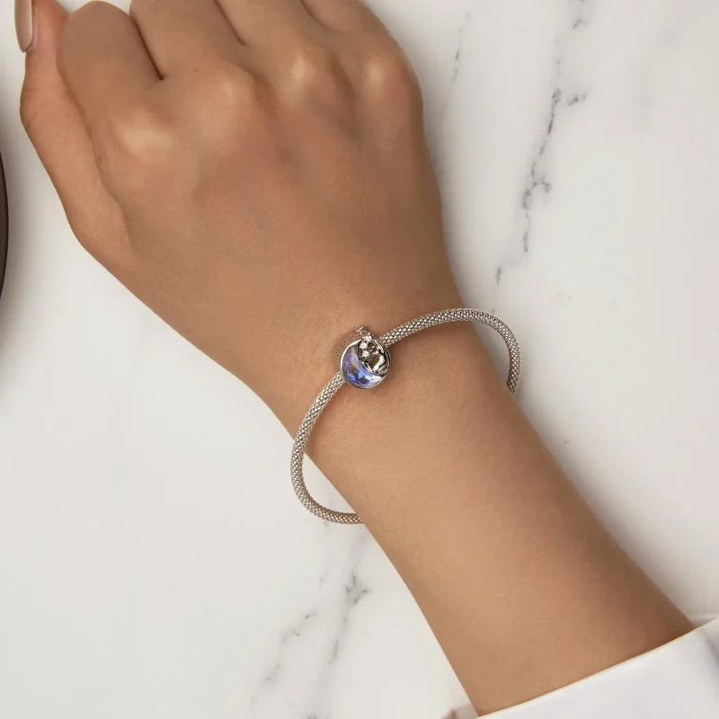 (image for) Pandora Style Moonlight Cat Charm - SCC2538 - View 7