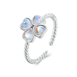 (image for) Pandora Style Moonlight Clover Open Ring - BSR458-E