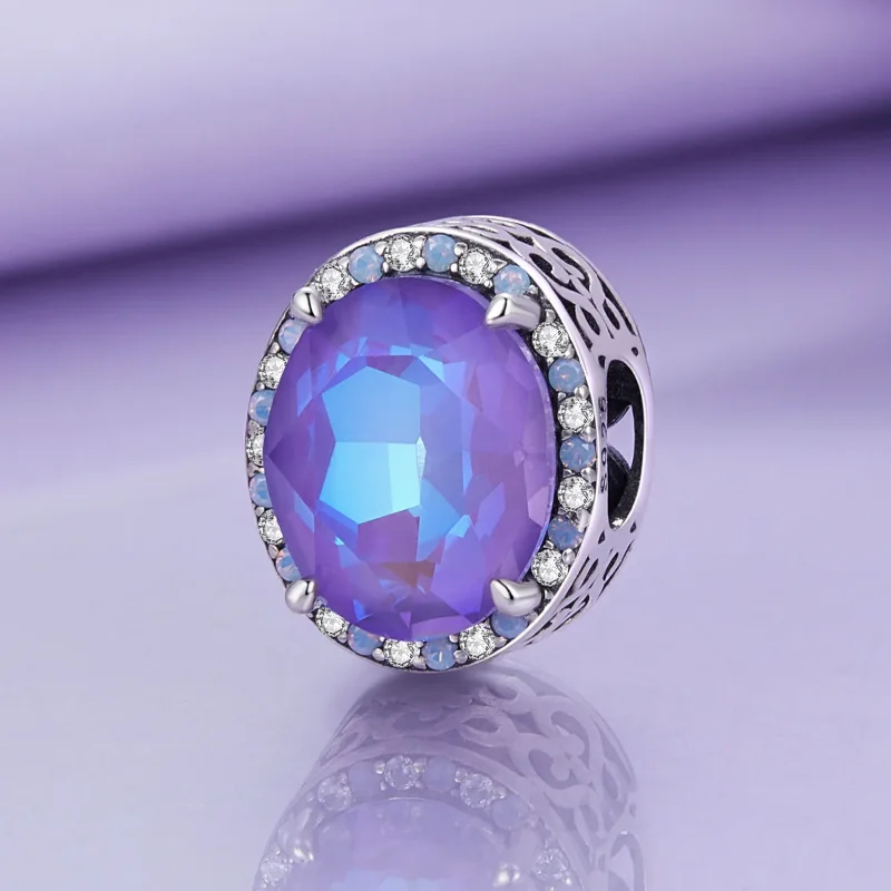 (image for) Pandora-style Moonlight Gem Charm - BSC891 - View 2