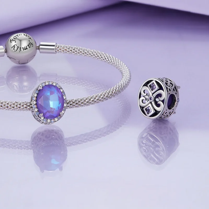 (image for) Pandora-style Moonlight Gem Charm - BSC891 - View 4