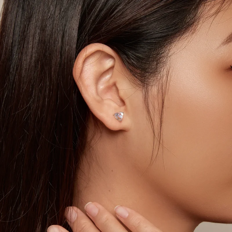 (image for) Pandora Style Moonstone Studs Earrings - SCE1629 - View 5