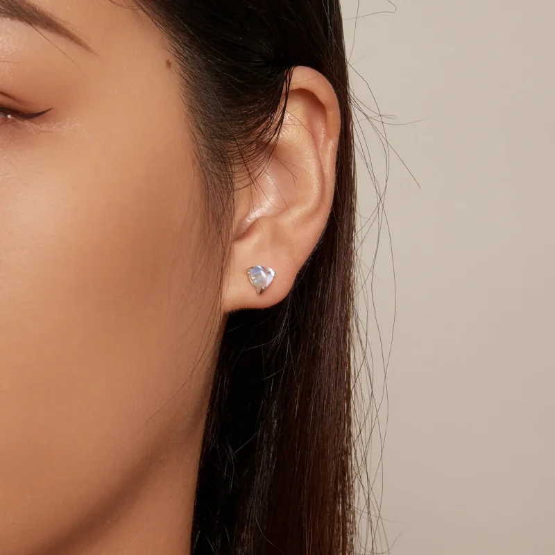 (image for) Pandora Style Moonstone Studs Earrings - SCE1629 - View 6