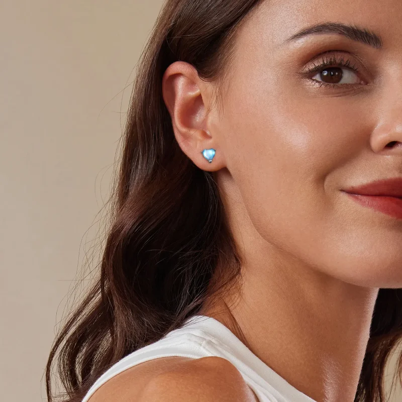 (image for) Pandora Style Moonstone Studs Earrings - SCE1629 - View 9