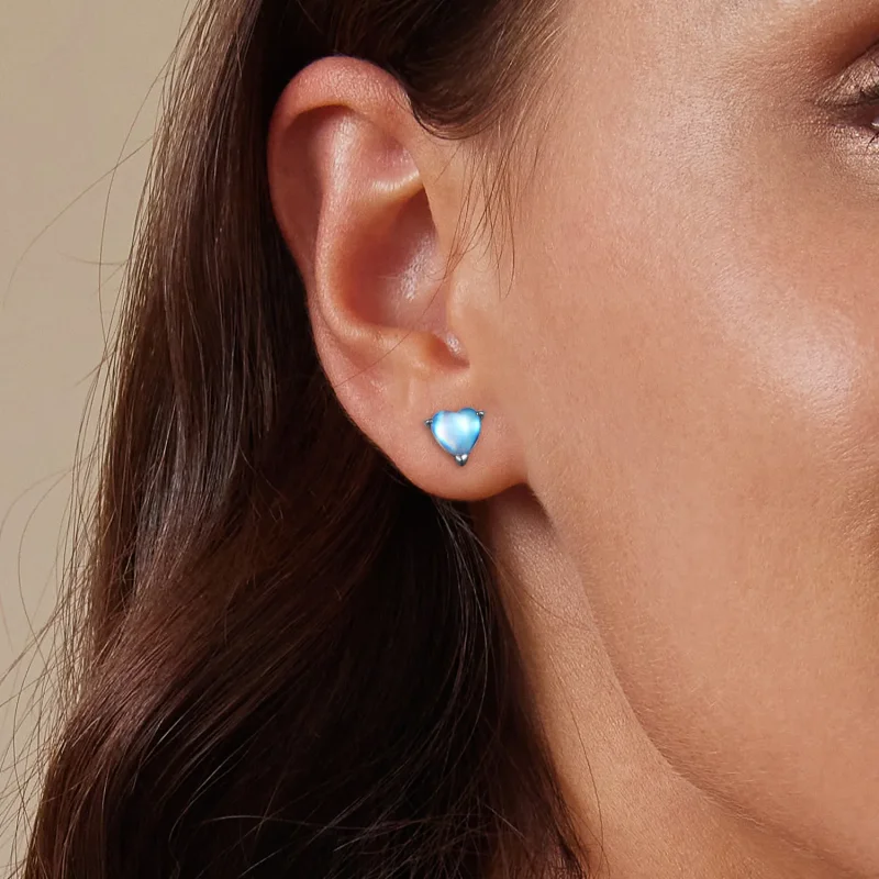 (image for) Pandora Style Moonstone Studs Earrings - SCE1629 - View 10