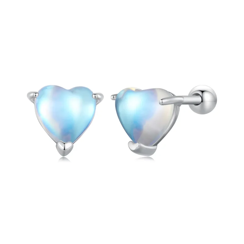 (image for) Pandora Style Moonstone Studs Earrings - SCE1629 - Product Image