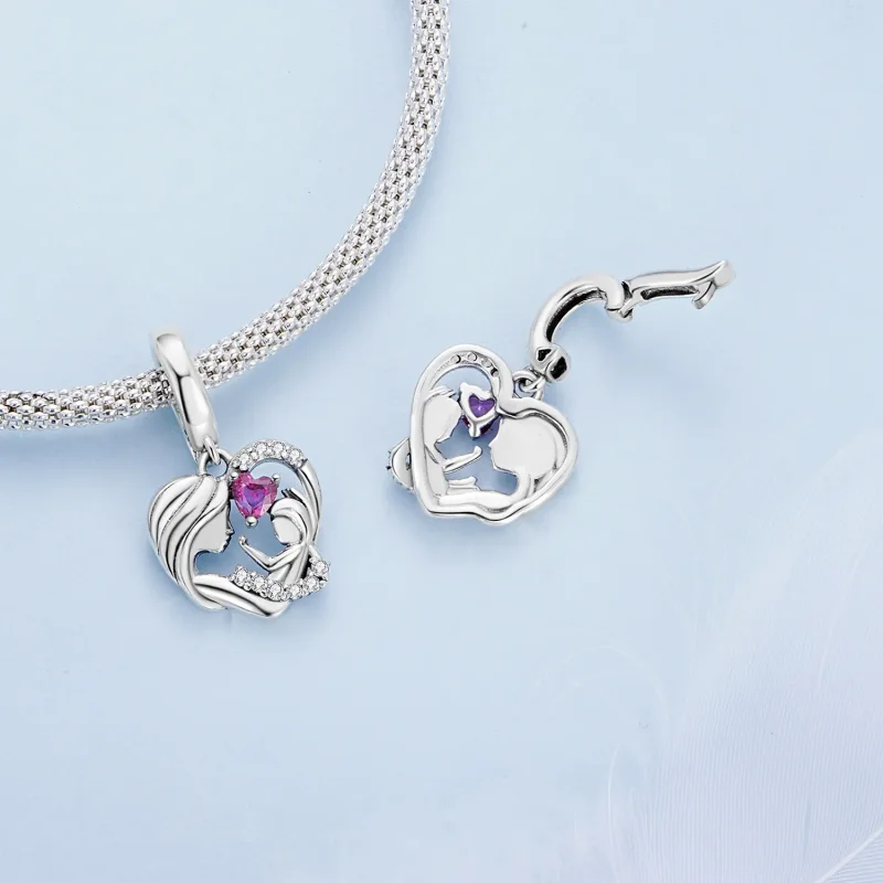 (image for) Pandora Style Mother and Son Hug Dangle - BSC901 - View 4