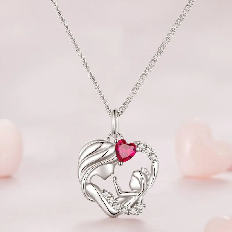 (image for) Pandora Style Mother and Son Necklace - BSN323 - View 3