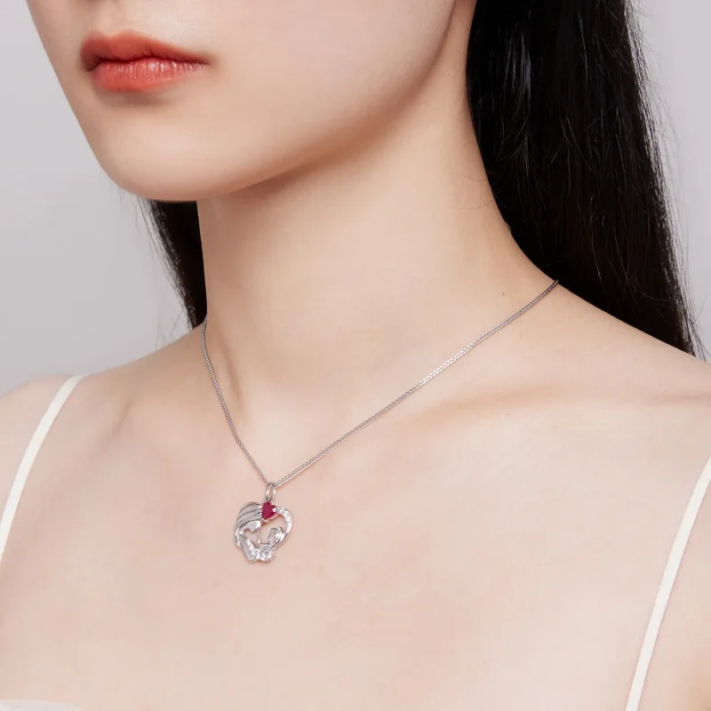 (image for) Pandora Style Mother and Son Necklace - BSN323 - View 7