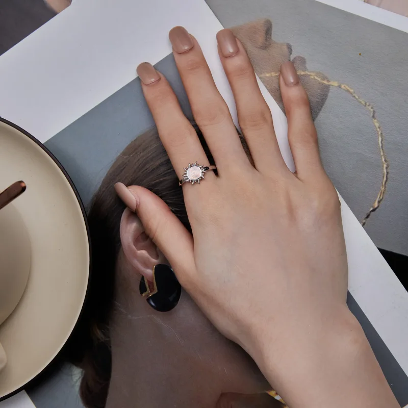 (image for) Pandora Style Opal Sun Ring - BSR398 - View 5