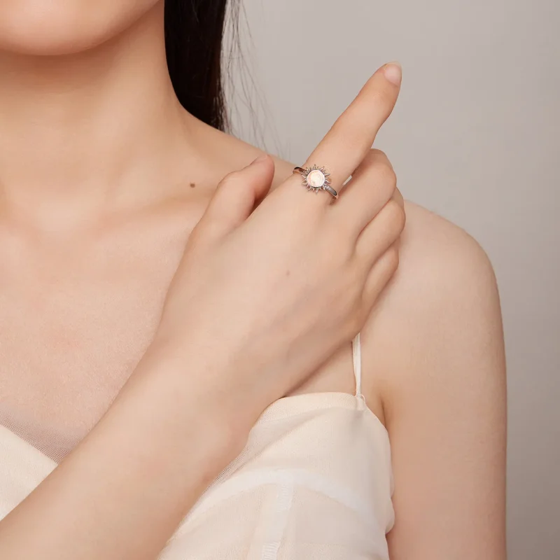 (image for) Pandora Style Opal Sun Ring - BSR398 - View 6