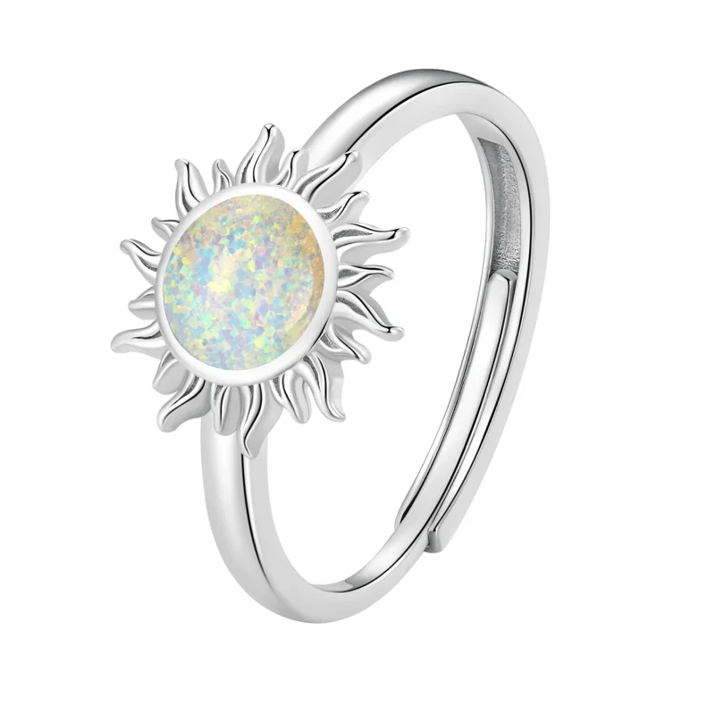 (image for) Pandora Style Opal Sun Ring - BSR398 - Product Image