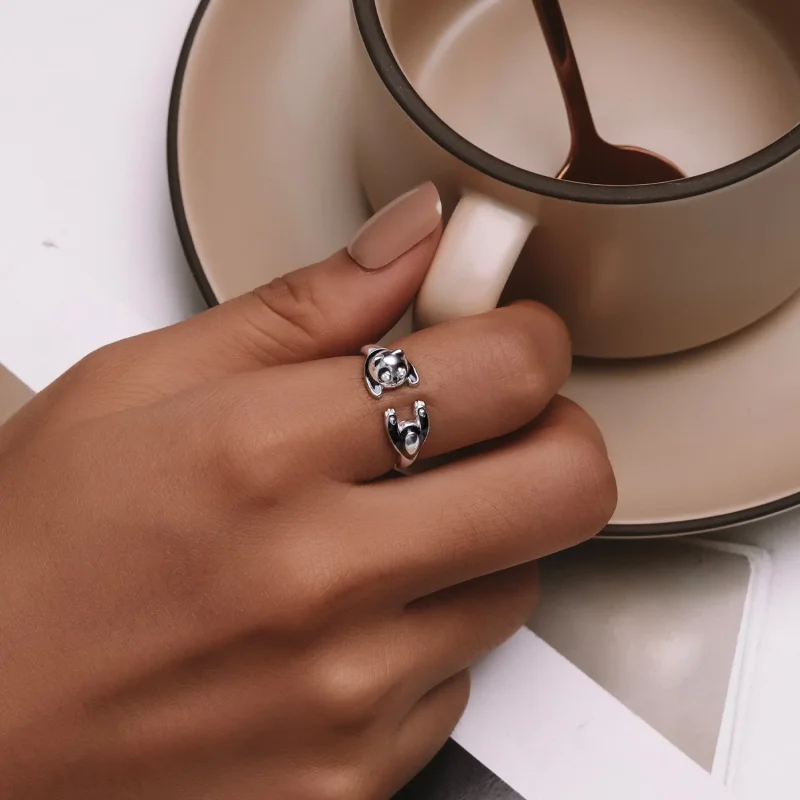 (image for) Pandora Style Panda Ring - SCR969-E - View 5
