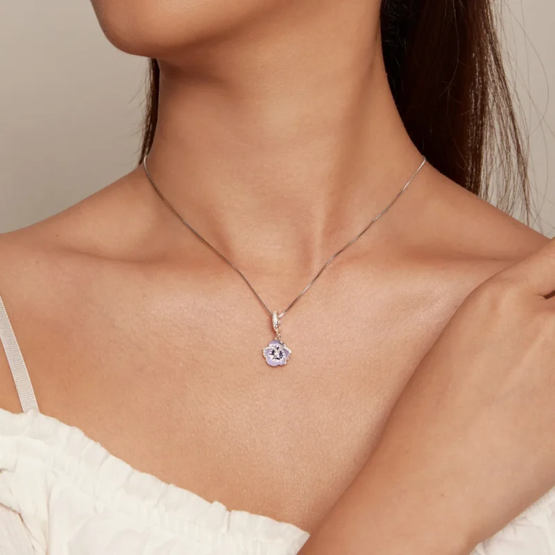 (image for) Pandora Style Pansy Dangle - SCC2583 - View 8