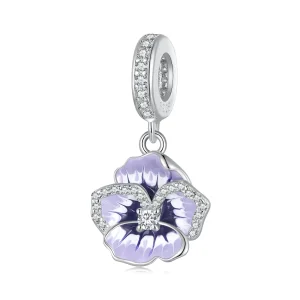 (image for) Pandora Style Pansy Dangle - SCC2583