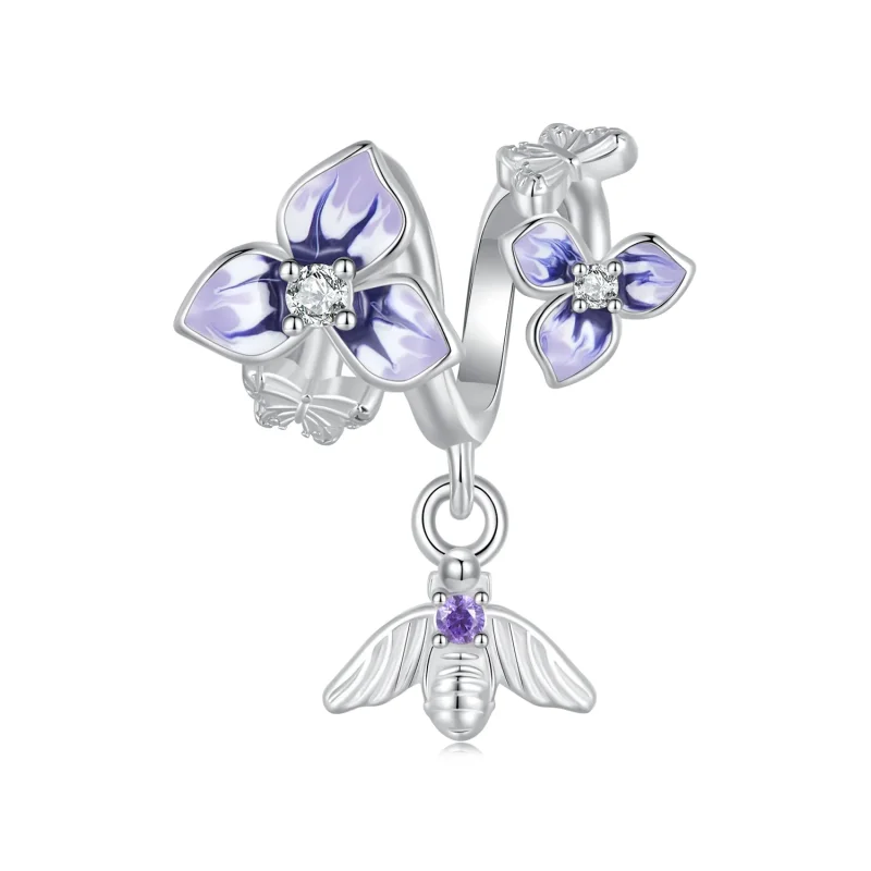 (image for) Pandora Style Pansy Dangle - SCC2584 - Product Image