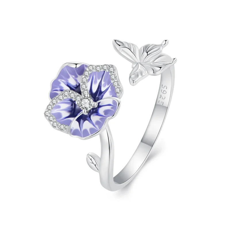 (image for) Pandora Style Pansy Ring - BSR452-E - Product Image