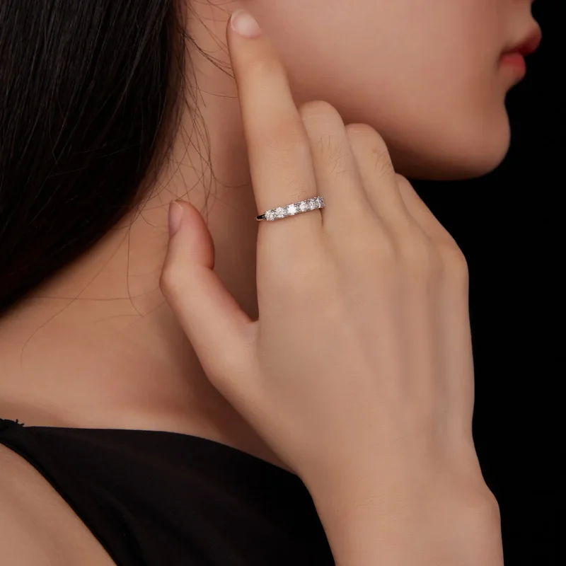 (image for) Pandora Style Patternmoissanite Ring (comes with one certificate) - MSR015 - View 6