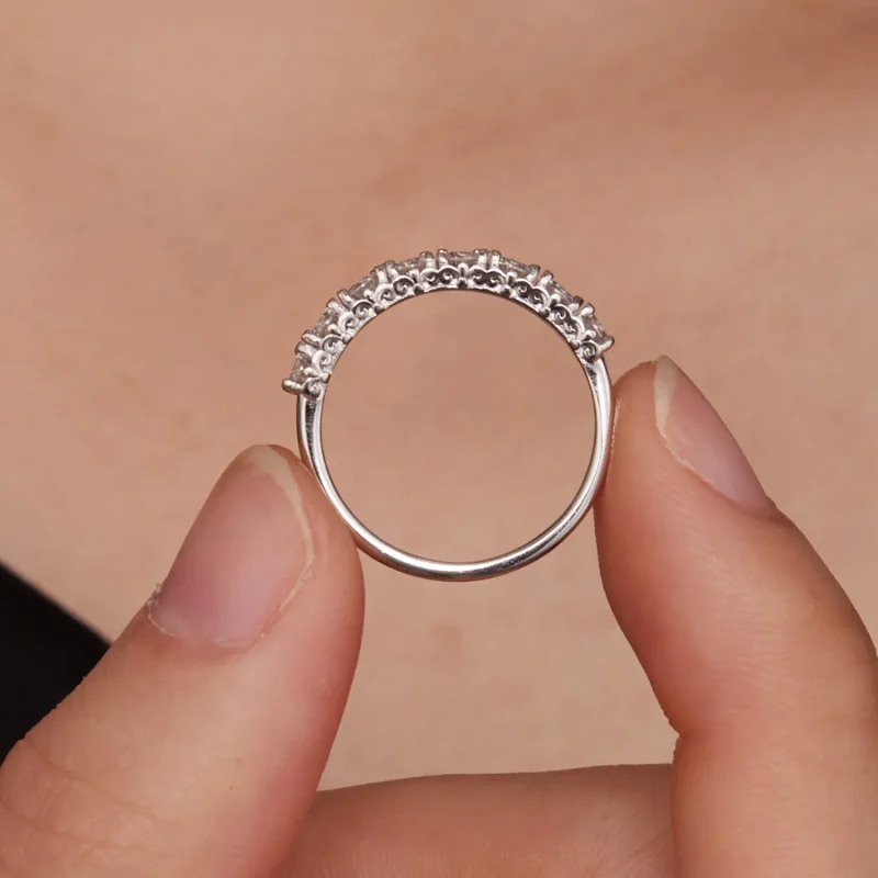 (image for) Pandora Style Patternmoissanite Ring (comes with one certificate) - MSR015 - View 7