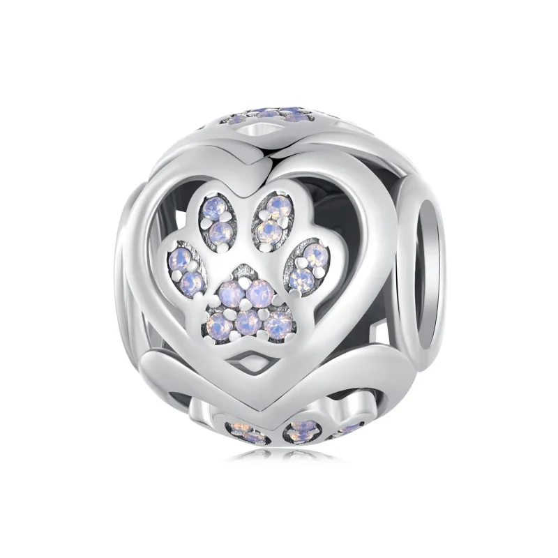 (image for) Pandora Style Paw Print Charm - SCC2578 - Product Image