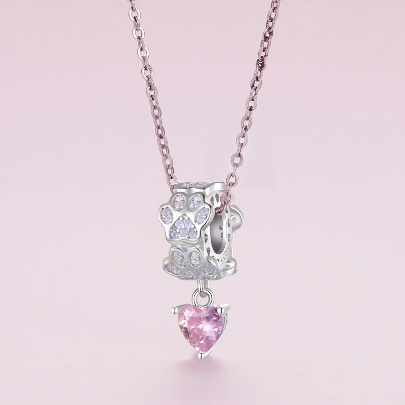 (image for) Pandora Style Paw Print Dangle - SCC2577 - View 3