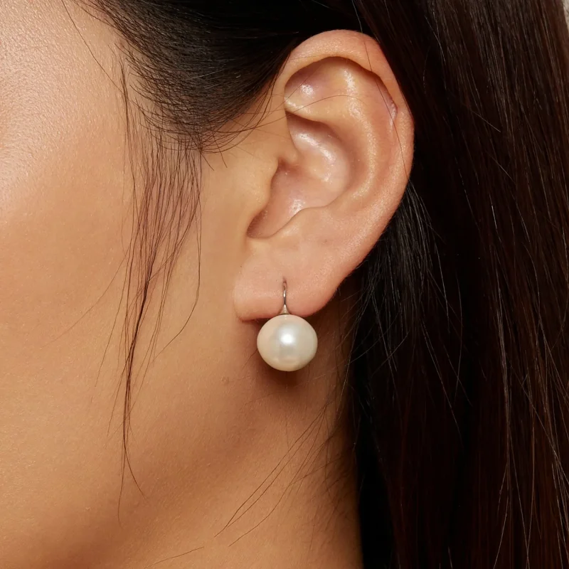 (image for) Pandora Style Pearl Stud Earrings - BSE857 - View 7