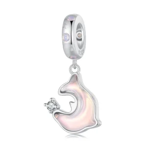 (image for) Pandora Style Pink Dolphin Dangle - SCC2639