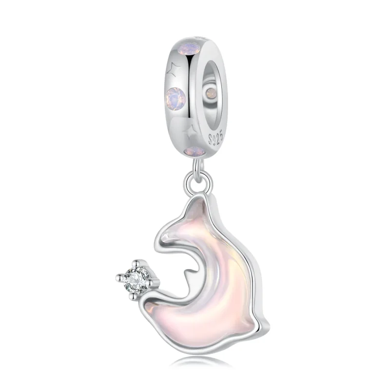 (image for) Pandora Style Pink Dolphin Dangle - SCC2639 - Product Image