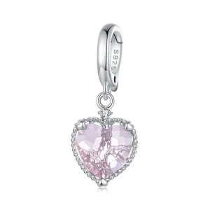 (image for) Pandora Style Pink Heart Dangle - SCC2594