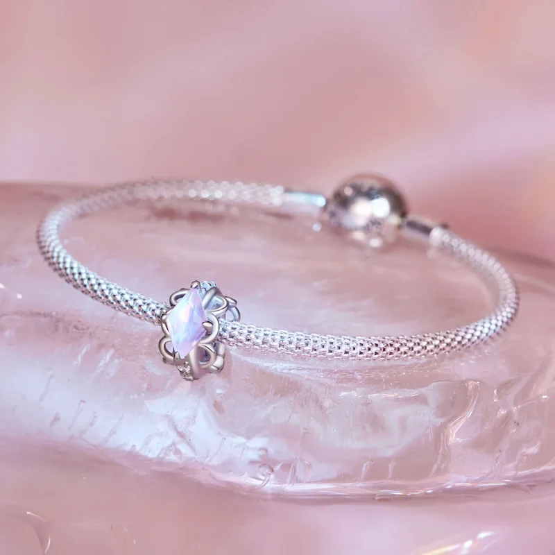 (image for) Pandora Style Pink Lace Silicone Spacer - SCC2642 - View 4