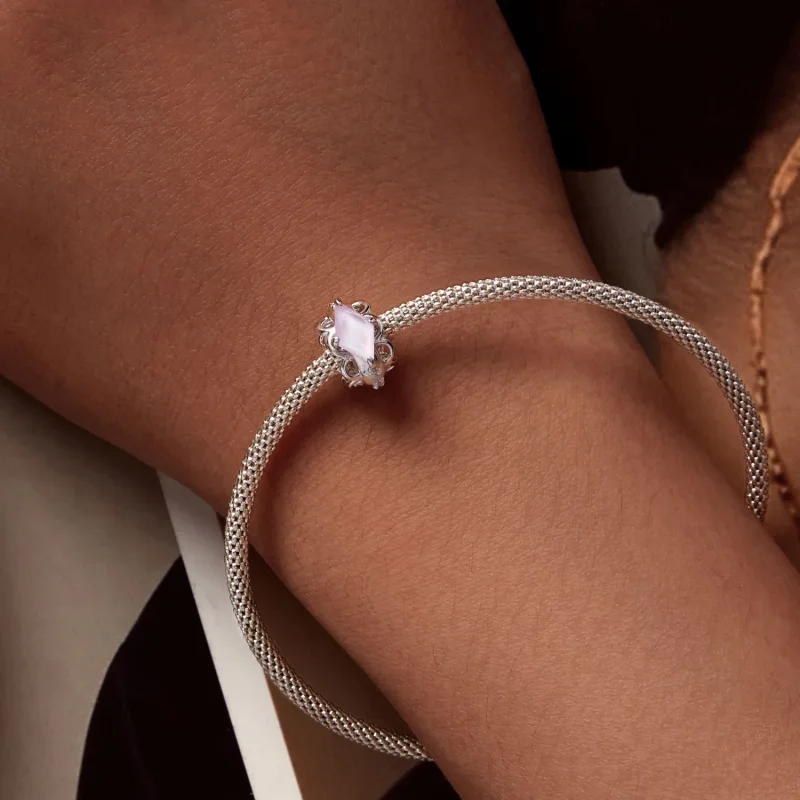 (image for) Pandora Style Pink Lace Silicone Spacer - SCC2642 - View 7