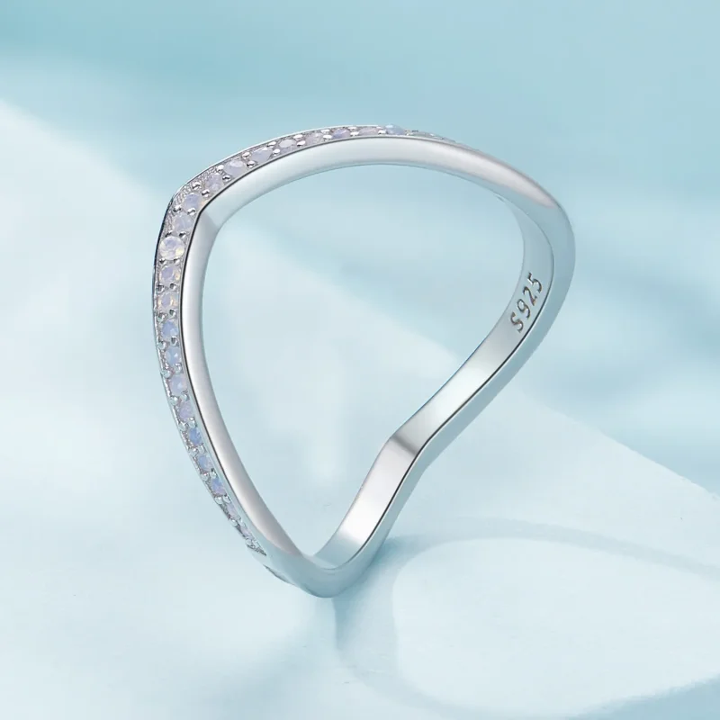 (image for) Pandora Style Pink Wish Bone Ring - SCR945-PK - View 2