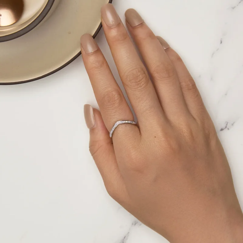 (image for) Pandora Style Pink Wish Bone Ring - SCR945-PK - View 5