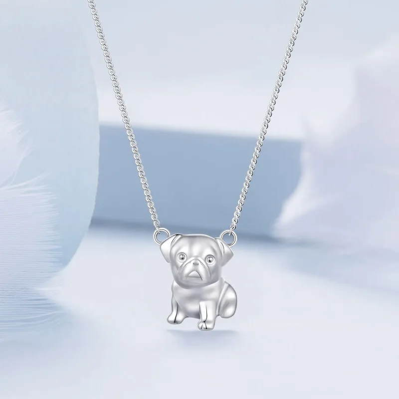 (image for) Pandora Style Pug Necklace - BSN354 - View 3