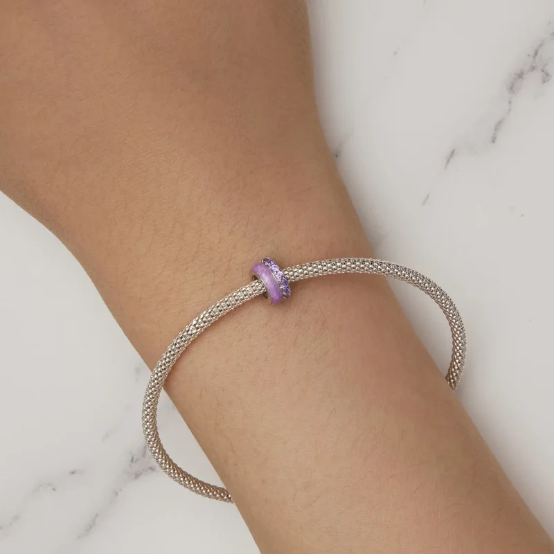 (image for) Pandora-style Purple Double Layer Silicone Spacer - BSC883-VT - View 7