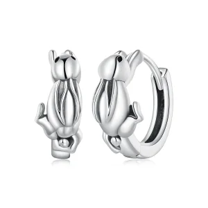 (image for) Pandora Style Rabbit Hoop Earrings - SCE1616